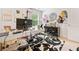 Home office showcasing a white desk, black accents, and contemporary decor for a modern workspace at 2142 Arnage Dr, Lithonia, GA 30058