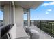 Relaxing balcony with a comfortable seating area and expansive views of the city at 222 12Th Ne St # 1806, Atlanta, GA 30309