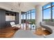 Well lit living room features hardwood floors and a city view at 222 12Th Ne St # 1806, Atlanta, GA 30309