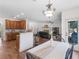 Open dining area adjacent to the kitchen, offering a seamless flow for entertaining at 427 Oscar Ct, Mcdonough, GA 30252