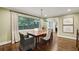 Elegant dining room with a classic table, stylish chairs, and a large window at 1050 Mountain Creek Trl, Atlanta, GA 30328