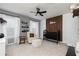 Well-lit bedroom featuring a wood-accent wall and classic-style crib at 4344 White Surrey Nw Dr, Kennesaw, GA 30144