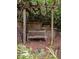 Secluded garden area with wooden bench at 922 Barton Woods Ne Rd, Atlanta, GA 30307
