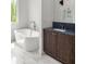 Elegant bathroom showcasing a soaking tub, modern vanity, and stylish fixtures, offering a serene ambiance at 11554 Serenbe Ln, Chattahoochee Hills, GA 30268