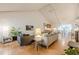 Open-concept living room with hardwood floors and vaulted ceilings at 2663 Marcia Dr, Lawrenceville, GA 30044