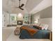 Large primary bedroom boasts a fireplace, sitting area, and access to an en-suite bathroom at 310 Tradea Tarn, Roswell, GA 30076