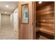 Modern sauna featuring wood walls and benches at 310 Tradea Tarn, Roswell, GA 30076