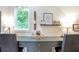 Bright home office with modern desk, decor, and natural light from the window at 12520 Celestine Way, Milton, GA 30075