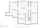 Floor plan displaying the dimensions of the unfinished basement and staircase for accessing the upper level at 4058 Vinings Mill Se Trl, Smyrna, GA 30080