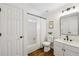 Bathroom features a shower-tub, white vanity and white tiled walls at 4058 Vinings Mill Se Trl, Smyrna, GA 30080