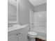 Bathroom with vanity and a shower-tub combo at 4665 Big Valley Rd, Stone Mountain, GA 30083