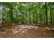 The lot includes a basketball court amid lush greenery and tall trees at 615 Woodwork Way, Roswell, GA 30076