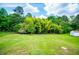 A huge back yard surrounded by gorgeous, mature trees and greenery at 6213 Cherry Ln, Douglasville, GA 30134