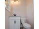 Updated bathroom with modern vanity, lighting and fixtures at 6213 Cherry Ln, Douglasville, GA 30134