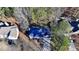 Aerial view of the property showcasing the roof and yard at 5702 Brynwood Nw Cir, Acworth, GA 30101