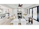Bright and airy living room featuring a marble fireplace and sliding doors to the deck at 5702 Brynwood Nw Cir, Acworth, GA 30101