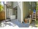Backyard view with basketball hoop, fencing, and convenient access to storage and outdoor equipment at 1106 Rock Creek Ln, Norcross, GA 30093