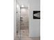 Modern shower with glass door and horizontally-patterned tile surround at 308 Chardonnay Way, Woodstock, GA 30188