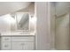 Bathroom features a single sink vanity with updated fixtures and a shower at 3761 Bays Ferry Way, Marietta, GA 30062