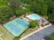 Aerial picture of community amenities including tennis courts and a refreshing pool at 1008 Stream Valley Ct, Alpharetta, GA 30022