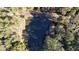 Aerial view featuring a beautiful lake surrounded by lush trees with a dock and boats at 337 Andrew Bailey Rd, Sharpsburg, GA 30277