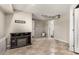 Finished basement featuring tile floors, built-in fireplace and access to other rooms at 588 Peachtree Se Dr, White, GA 30184