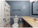 Full bath with coordinated hardware at 588 Peachtree Se Dr, White, GA 30184