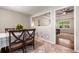 Dining area adjacent to living room at 588 Peachtree Se Dr, White, GA 30184