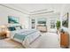 Serene main bedroom with neutral tones, tray ceiling, and access to the backyard at 1545 Center Cross Pass, Marietta, GA 30062