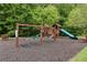 Community playground featuring multiple slides and swing sets bordered by wooded trees at 1545 Center Cross Pass, Marietta, GA 30062