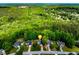 Aerial view of a home nestled in a lush, green neighborhood with mature trees at 1720 Alcovy River Dr, Dacula, GA 30019