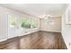 Bright and airy living room with hardwood floors and a ceiling fan at 2044 Glendale Dr, Decatur, GA 30032