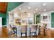 Gourmet kitchen with a large island, bar seating, and high-end appliances at 2855 Drayton Hall Dr, Buford, GA 30519