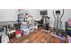 Spacious basement with laminate floors features workout equipment and plenty of storage space at 47 Centerport Dr, White, GA 30184