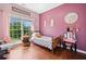 Bedroom with hardwood floors and a nice view at 47 Centerport Dr, White, GA 30184
