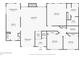 Detailed floor plan shows layout of the main floor featuring kitchen, living room, bedrooms, bathrooms and laundry room at 47 Centerport Dr, White, GA 30184