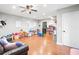 Hardwood floored playroom offers lots of natural light and enough space for playing at 47 Centerport Dr, White, GA 30184