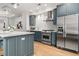 Contemporary kitchen featuring stainless steel appliances and ample counter space at 190 Centennial Way, Atlanta, GA 30313