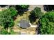 Aerial view of the property with a fenced backyard and surrounded by mature trees at 2195 Penelope Nw St, Atlanta, GA 30314