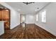 Spacious living room with hardwood floors, recessed lighting, and a view of the home's layout at 2195 Penelope Nw St, Atlanta, GA 30314