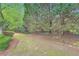 A spacious backyard featuring lush greenery and mature trees at 1025 Ector Nw Dr, Kennesaw, GA 30152