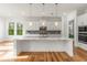 Modern kitchen with a large island, white cabinets, and stainless steel appliances at 4039 Tallow Pl, Woodstock, GA 30188