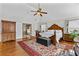 Spacious main bedroom features a vaulted ceiling, hardwood floors, and an ensuite bathroom at 1212 Overlook Lake Dr, Dacula, GA 30019