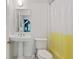 Cozy bathroom featuring a pedestal sink, a tiled floor, and a shower with classic fixtures at 872 Euclid Ne Ave, Atlanta, GA 30307