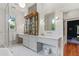 Bright bathroom featuring a vanity and tiled walk-in shower at 872 Euclid Ne Ave, Atlanta, GA 30307
