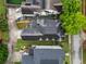 An aerial view of a neighborhood showcases the layout and landscaping of the properties at 2685 Grady Se St, Smyrna, GA 30080