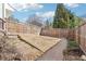 Spacious fenced backyard with freshly planted grass, with sidewalk and landscaped area, and room for relaxation at 2685 Grady Se St, Smyrna, GA 30080