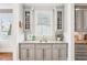 Charming kitchenette featuring granite countertops, gray cabinets, and modern finishes at 2685 Grady Se St, Smyrna, GA 30080