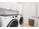 Laundry room features modern white front-load washer and dryer at 2685 Grady Se St, Smyrna, GA 30080