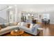 Open concept living room and kitchen with stainless steel appliances at 2685 Grady Se St, Smyrna, GA 30080